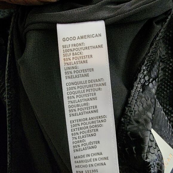 Good American Sz. 2X New with Tags ​Snakeskin Print Faux Leather Bodysuit - Picture 12 of 12